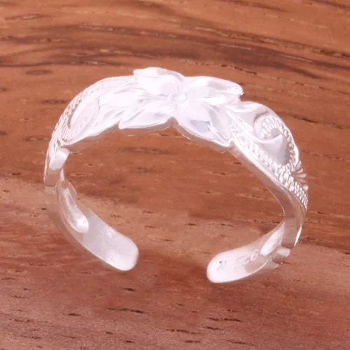 Nakoa 6mm Hawaiian Scroll Cut Out Edge Toe Ring Rings Nakoa 6mm Hawaiian Scroll Cut Out Edge Toe Ring Rings