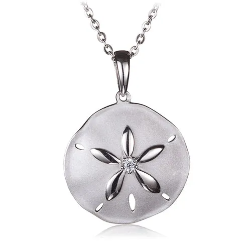 Nakoa Jeweler Necklaces Sterling Silver Sand Dollar Pendant Sandblast FinishedChain Sold Separately Nakoa Jeweler Necklaces Sterling Silver Sand Dollar Pendant Sandblast FinishedChain Sold Separately