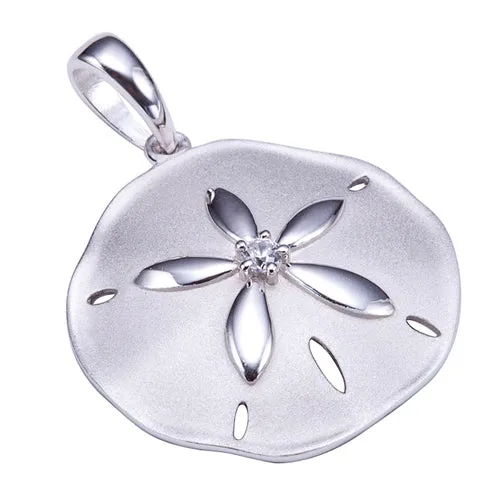 Nakoa Jeweler Necklaces Sterling Silver Sand Dollar Pendant Sandblast FinishedChain Sold Separately Nakoa Jeweler Necklaces Sterling Silver Sand Dollar Pendant Sandblast FinishedChain Sold Separately