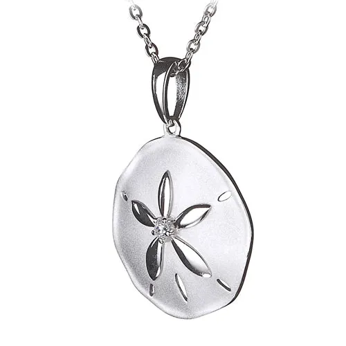 Nakoa Jeweler Necklaces Sterling Silver Sand Dollar Pendant Sandblast FinishedChain Sold Separately Nakoa Jeweler Necklaces Sterling Silver Sand Dollar Pendant Sandblast FinishedChain Sold Separately