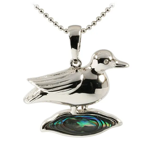 Nakoa Necklaces Sterling Silver Abalone Mallard Pendant Chain Sold Separately Nakoa Necklaces Sterling Silver Abalone Mallard Pendant Chain Sold Separately