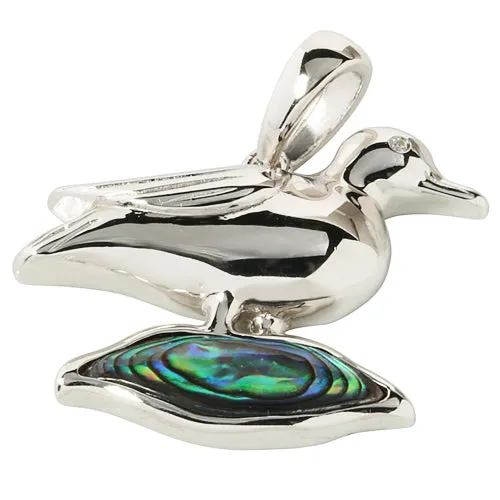 Nakoa Necklaces Sterling Silver Abalone Mallard Pendant Chain Sold Separately Nakoa Necklaces Sterling Silver Abalone Mallard Pendant Chain Sold Separately