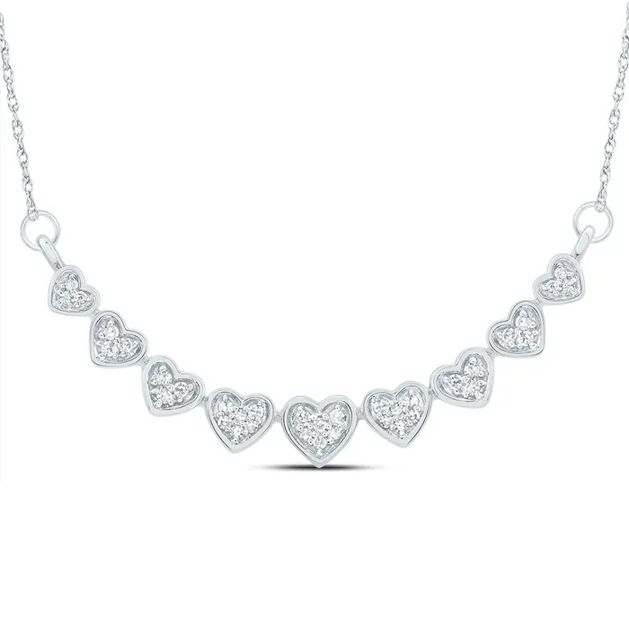 Necklaces 10Kt Gold 16CtwDia Cn Gift Heart Necklace 18 Inch GND