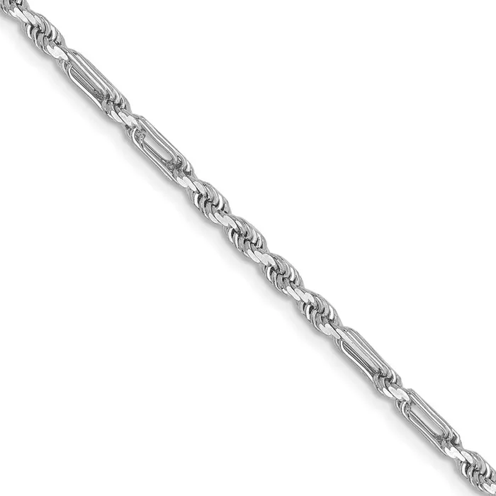 Necklaces 14k White Gold 25mm DC Milano Rope Chain 816 grams Qgold