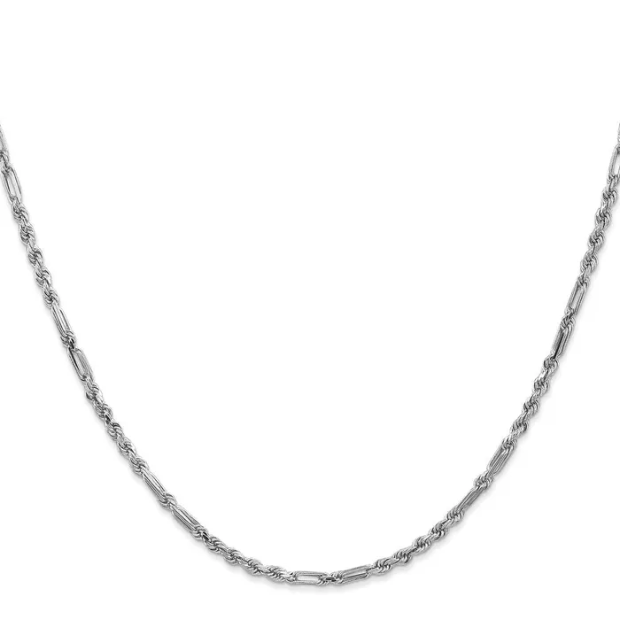 Necklaces 14k White Gold 25mm DC Milano Rope Chain 816 grams Qgold Necklaces 14k White Gold 25mm DC Milano Rope Chain 816 grams Qgold
