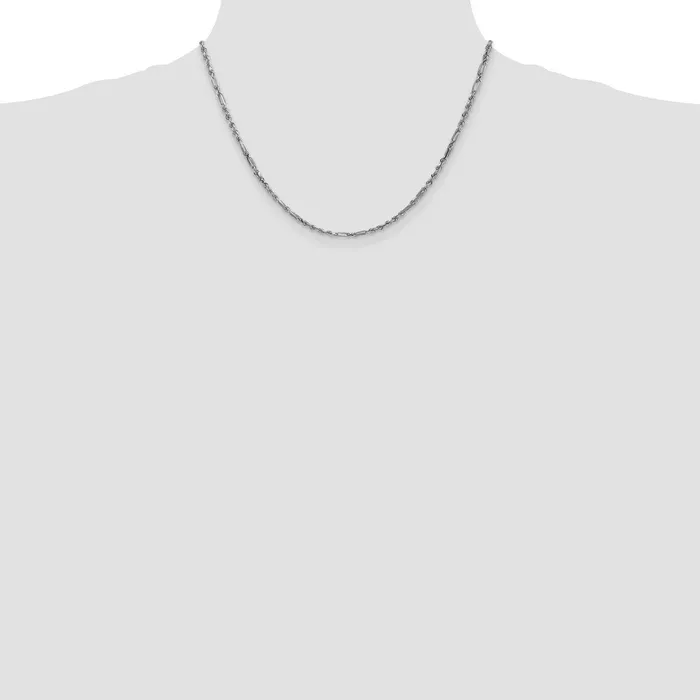 Necklaces 14k White Gold 25mm DC Milano Rope Chain 816 grams Qgold Necklaces 14k White Gold 25mm DC Milano Rope Chain 816 grams Qgold