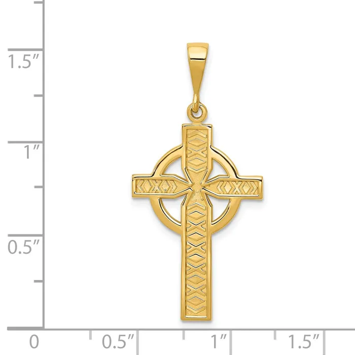 Necklaces 14k Yellow Gold 11 mm Celtic Cross Pendant 182 grams Qgold Necklaces 14k Yellow Gold 11 mm Celtic Cross Pendant 182 grams Qgold