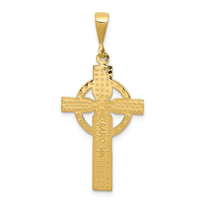 Necklaces 14k Yellow Gold 11 mm Celtic Cross Pendant 182 grams Qgold Necklaces 14k Yellow Gold 11 mm Celtic Cross Pendant 182 grams Qgold