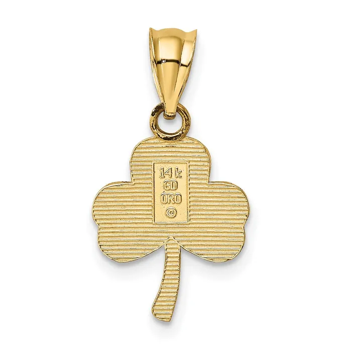 Necklaces 14k Yellow Gold 12 mm 3 Leaf Clover Pendant 083 grams Qgold Necklaces 14k Yellow Gold 12 mm 3 Leaf Clover Pendant 083 grams Qgold