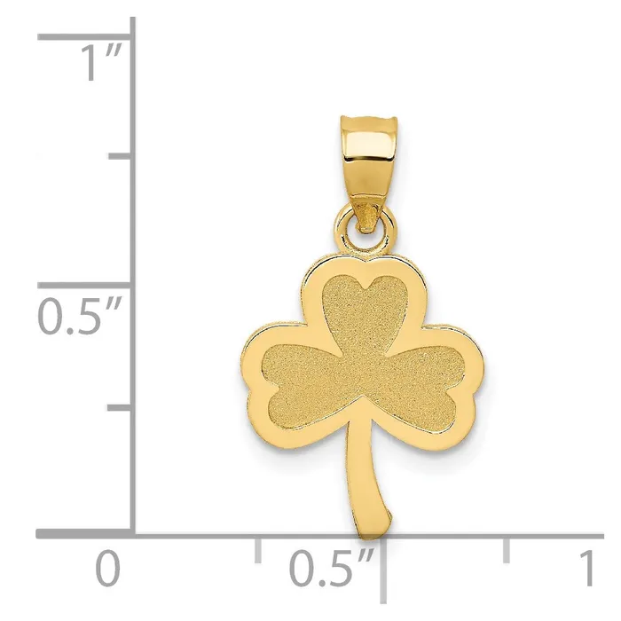 Necklaces 14k Yellow Gold 12 mm 3 Leaf Clover Pendant 083 grams Qgold Necklaces 14k Yellow Gold 12 mm 3 Leaf Clover Pendant 083 grams Qgold