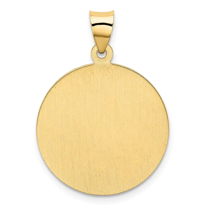 Necklaces 14k Yellow Gold 2275 mm Saint Christopher Medal Hollow Pendant 182 grams Qgold Necklaces 14k Yellow Gold 2275 mm Saint Christopher Medal Hollow Pendant 182 grams Qgold