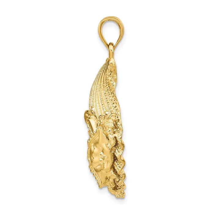 Necklaces 14k Yellow Gold 28 mm Scallop Shell with Crab Pendant 1244 grams Qgold Necklaces 14k Yellow Gold 28 mm Scallop Shell with Crab Pendant 1244 grams Qgold