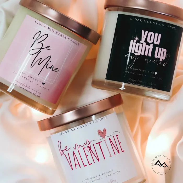 Necklaces Cedar Mountain Candle You Make Me Melt Valentines Day Soy Candle 9 oz Whiskey Glass Jar Choose Your Scent