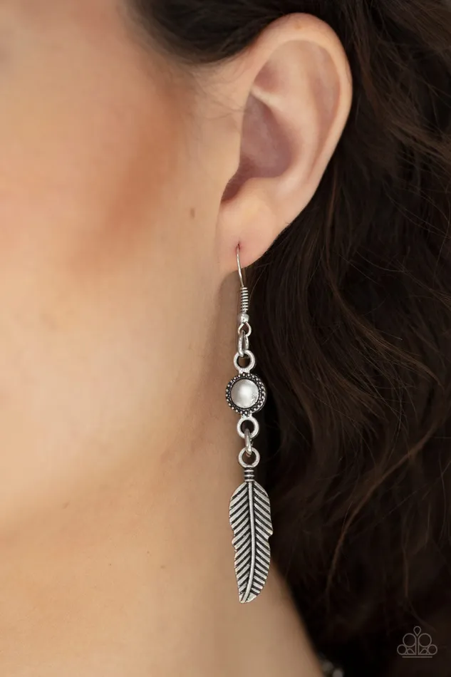 Necklaces Fierce in Feathers Paparazzi Silver Frame Feather Charm Necklace Paparazzi Accessories Necklaces Fierce in Feathers Paparazzi Silver Frame Feather Charm Necklace Paparazzi Accessories