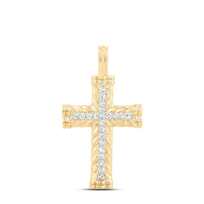 Necklaces GND 10Kt Gold 110Ctw Dia Nk Gift Cross Pendant