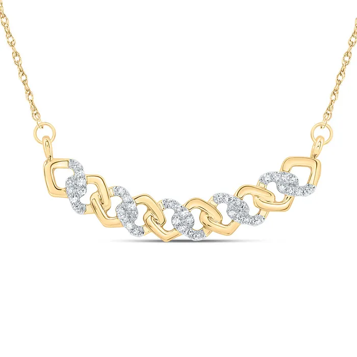 Necklaces GND 10Kt Gold 16CtwDia Cn Gift Cuban Necklace 18 Inch
