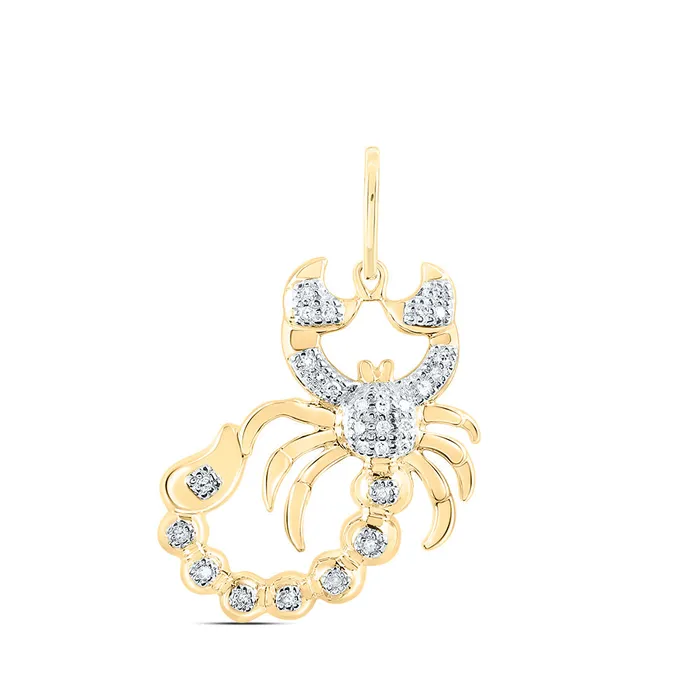 Necklaces Gold Scorpion Charm Pendant 110 Cttw Round Natural Diamond Mens 183 grams GND Necklaces Gold Scorpion Charm Pendant 110 Cttw Round Natural Diamond Mens 183 grams GND