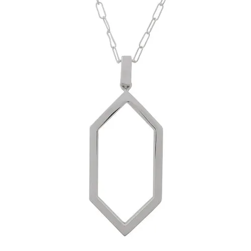 Necklaces LARGE GRAPHITE PENDANT IN STERLING SILVER Penwarden Fine Jewellery Necklaces LARGE GRAPHITE PENDANT IN STERLING SILVER Penwarden Fine Jewellery
