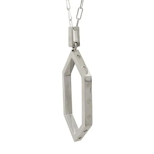 Necklaces LARGE GRAPHITE PENDANT IN STERLING SILVER Penwarden Fine Jewellery