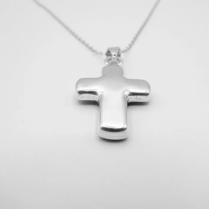 Necklaces MEXICO Petite Cross Necklace w Pressed Flowers 18inch