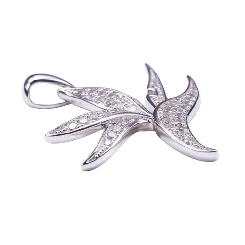 Necklaces Nakoa Jeweler Sterling Silver Pave Cubic Zirconia Bird of Paradise PendantChain Sold Separately Necklaces Nakoa Jeweler Sterling Silver Pave Cubic Zirconia Bird of Paradise PendantChain Sold Separately