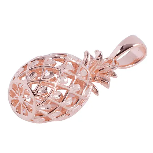 Necklaces Nakoa Pink Gold Plated Sterling Silver Pineapple Pendant L Chain Sold Separately Necklaces Nakoa Pink Gold Plated Sterling Silver Pineapple Pendant L Chain Sold Separately