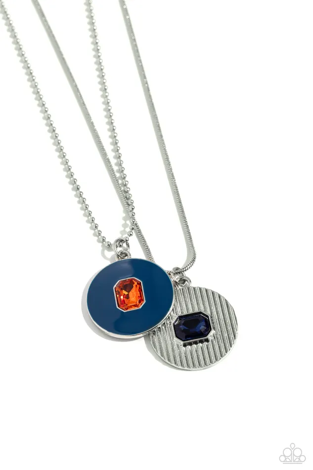 Necklaces Paparazzi Accessories Cryptic Couture Blue and Orange Layered Necklace Paparazzi Necklaces Paparazzi Accessories Cryptic Couture Blue and Orange Layered Necklace Paparazzi
