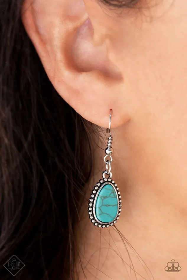 Necklaces Paparazzi Accessories Elemental Eden Blue Turquoise Silver Necklace