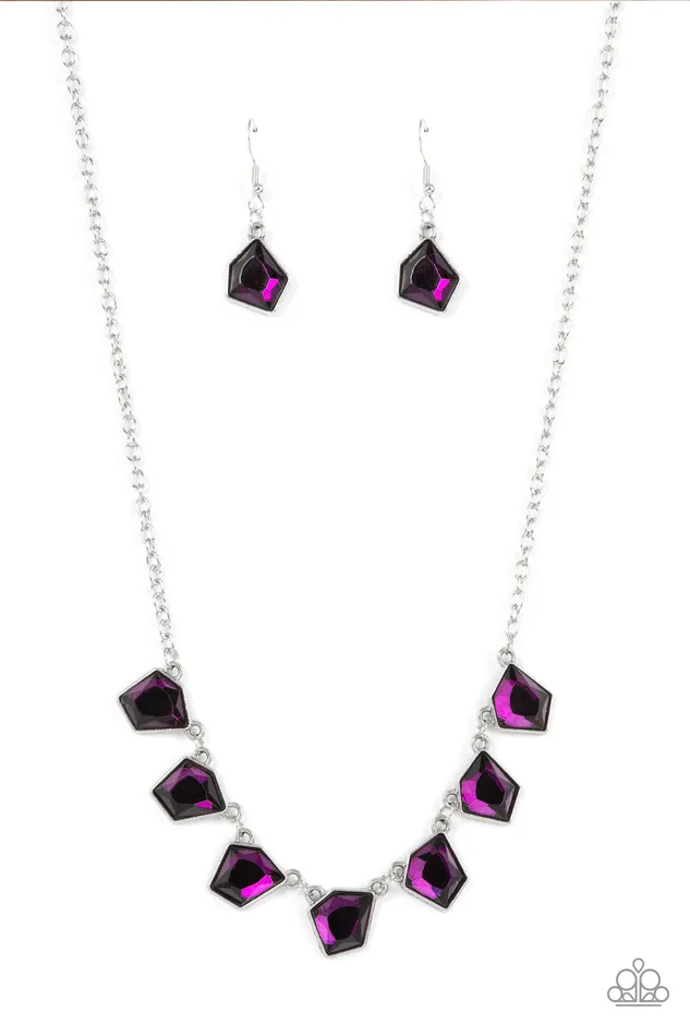 Necklaces Paparazzi Accessories Experimental Edge Purple Gem Geometric Necklace Paparazzi Necklaces Paparazzi Accessories Experimental Edge Purple Gem Geometric Necklace Paparazzi