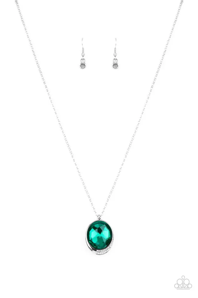 Necklaces Paparazzi Accessories Fashion Finale Green Gem Silver Pendant Necklace Paparazzi Necklaces Paparazzi Accessories Fashion Finale Green Gem Silver Pendant Necklace Paparazzi