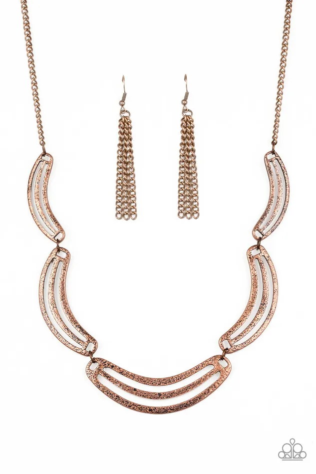 Necklaces Paparazzi Accessories Palm Springs Pharaoh Paparazzi Copper Half Moon Frame Necklace Necklaces Paparazzi Accessories Palm Springs Pharaoh Paparazzi Copper Half Moon Frame Necklace