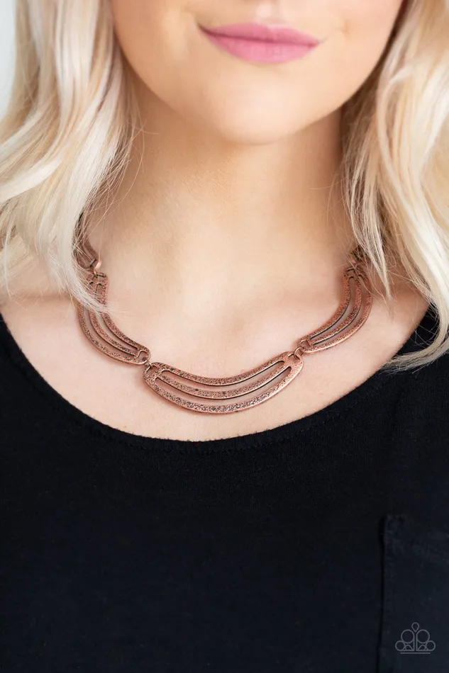 Necklaces Paparazzi Accessories Palm Springs Pharaoh Paparazzi Copper Half Moon Frame Necklace Necklaces Paparazzi Accessories Palm Springs Pharaoh Paparazzi Copper Half Moon Frame Necklace