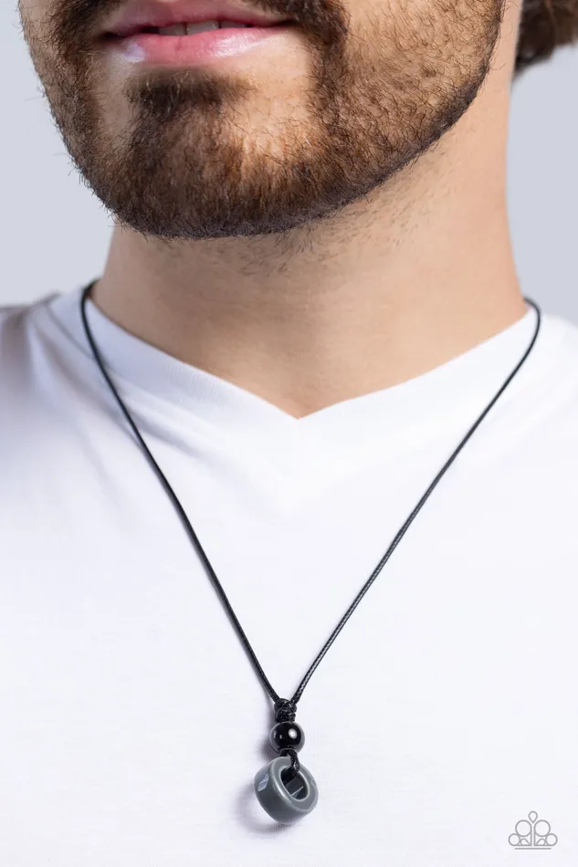 Necklaces Paparazzi Accessories Sunset Sabbatical Black Bead Cord Slide Urban Necklace Paparazzi