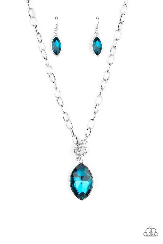 Necklaces Paparazzi Accessories Unlimited Sparkle Blue Marquise Gem Silver Necklace Paparazzi Necklaces Paparazzi Accessories Unlimited Sparkle Blue Marquise Gem Silver Necklace Paparazzi