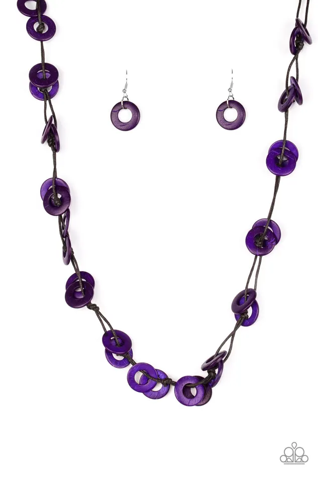 Necklaces Paparazzi Accessories Waikiki Winds Purple Wood Disc Cordered Necklace Paparazzi Necklaces Paparazzi Accessories Waikiki Winds Purple Wood Disc Cordered Necklace Paparazzi