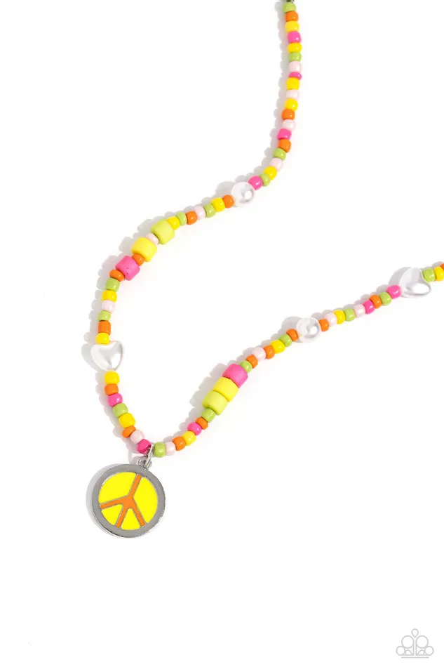 Necklaces Pearly Possession Multi Color Seed Bead White Pearl Peace Sign Short Necklace Paparazzi Paparazzi Accessories Necklaces Pearly Possession Multi Color Seed Bead White Pearl Peace Sign Short Necklace Paparazzi Paparazzi Accessories