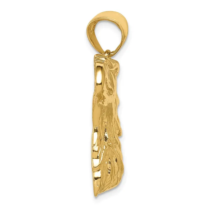 Necklaces Qgold 14k Yellow Gold 33 mm Eagle Head Pendant 775 grams Necklaces Qgold 14k Yellow Gold 33 mm Eagle Head Pendant 775 grams