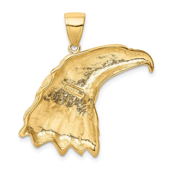 Necklaces Qgold 14k Yellow Gold 33 mm Eagle Head Pendant 775 grams Necklaces Qgold 14k Yellow Gold 33 mm Eagle Head Pendant 775 grams