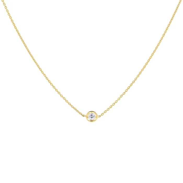 Necklaces Roberto Coin Roberto Coin Diamond Bezel Necklace