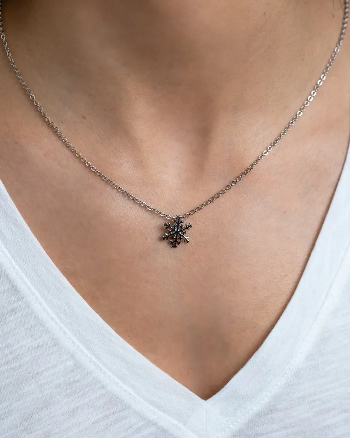 Necklaces Sterling Silver Snowflake Necklace by Carla Nancy B Carla Nancy B