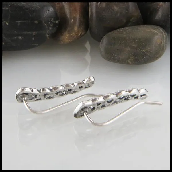 Necklaces Walker Metalsmiths Heart Knot Necklace and Ear Climber Set in Silver