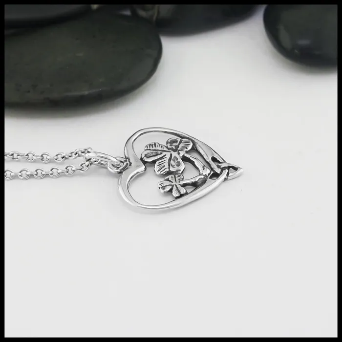 Necklaces Walker Metalsmiths Shamrock Celtic Heart Pendant