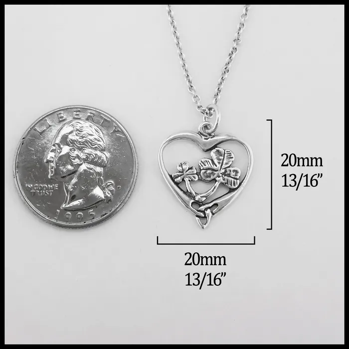 Necklaces Walker Metalsmiths Shamrock Celtic Heart Pendant