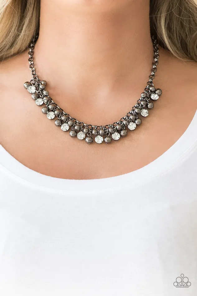 Necklaces Wall Street Winner Paparazzi Black Gunmetal Bead White Rhinestone Necklace Paparazzi Accessories Necklaces Wall Street Winner Paparazzi Black Gunmetal Bead White Rhinestone Necklace Paparazzi Accessories