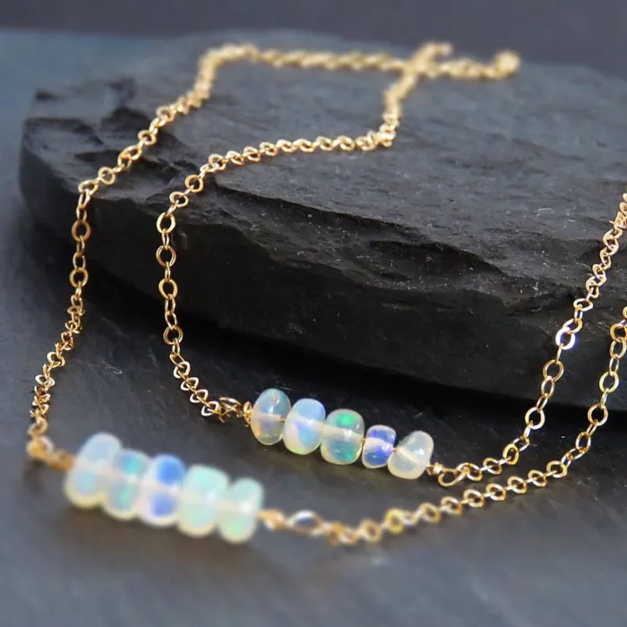 Necklaces Welo Opal Bar Necklace JSL