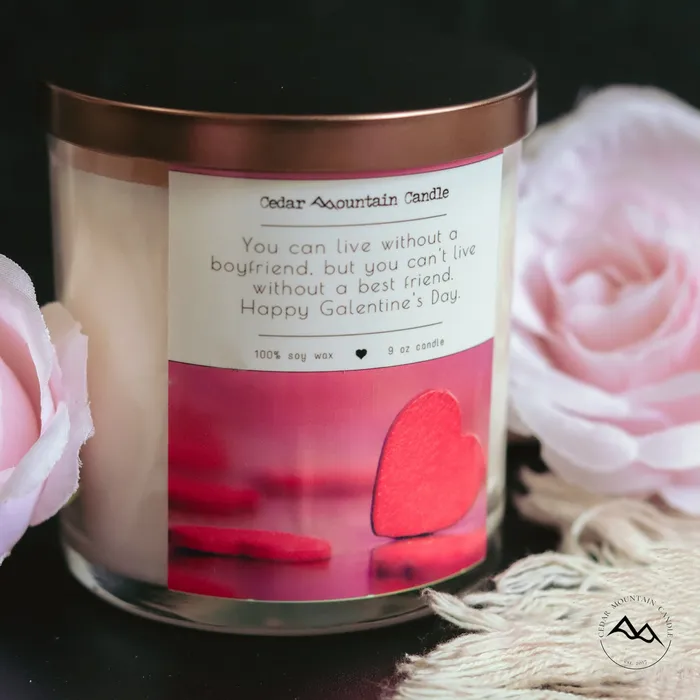 Necklaces You can live without Galentines Day 9 oz Whiskey Glass Jar Soy Candle Choose Your Scent Cedar Mountain Candle