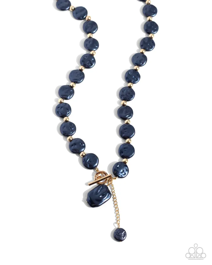 Paparazzi Accessories Necklaces Beaming Baroque Blue Pearl Gold Chain Toggle Short Necklace Paparazzi Paparazzi Accessories Necklaces Beaming Baroque Blue Pearl Gold Chain Toggle Short Necklace Paparazzi