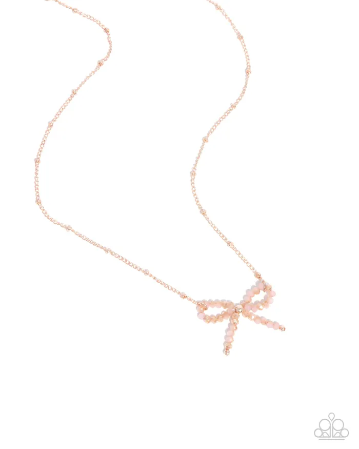 Paparazzi Accessories Necklaces Bridesmaid Bow Rose Gold Bow Short Necklace Paparazzi Paparazzi Accessories Necklaces Bridesmaid Bow Rose Gold Bow Short Necklace Paparazzi