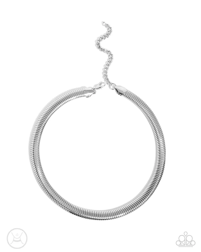 Paparazzi Accessories Necklaces Choker Of The Century Silver Thick Snake Chain Choker Necklace Paparazzi Paparazzi Accessories Necklaces Choker Of The Century Silver Thick Snake Chain Choker Necklace Paparazzi