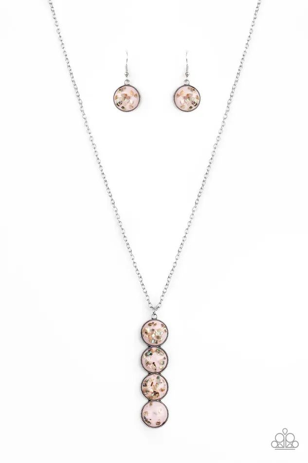 Paparazzi Accessories Necklaces Confetti and Cocktails Paparazzi Pink Flecks Iridescent Shelllike Beads Silver Pendant Necklace Paparazzi Accessories Necklaces Confetti and Cocktails Paparazzi Pink Flecks Iridescent Shelllike Beads Silver Pendant Necklace